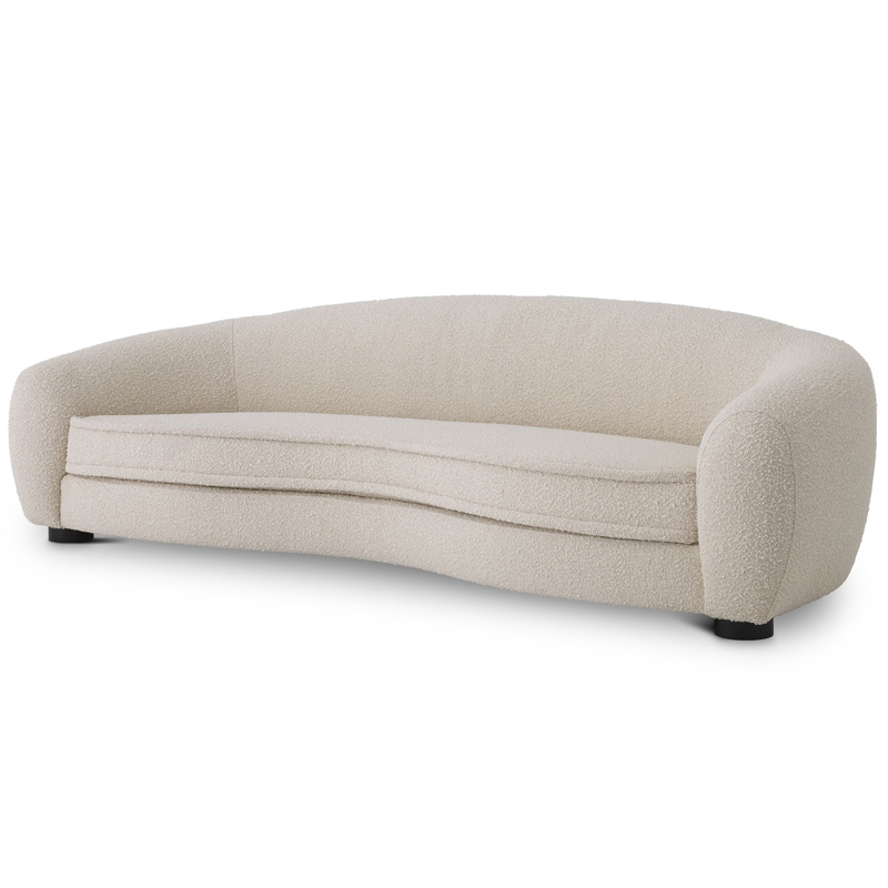 Диван Eichholtz Sofa Freud Boucle cream Кремовый Черный в Омске | Loft Concept 