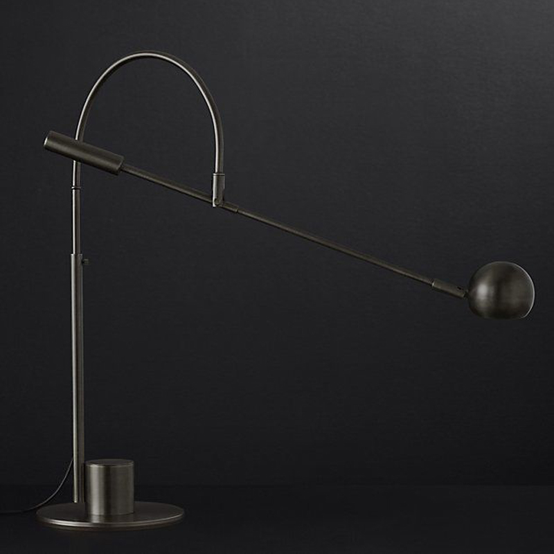 Настольная лампа Restoration Hardware ORBITER II desk lamp Black Черный в Омске | Loft Concept 