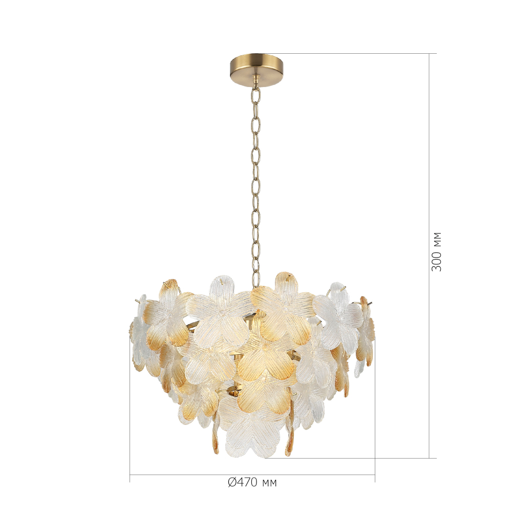 Люстра конусообразная с цветочными мотивами Light Floral Glow в Омске