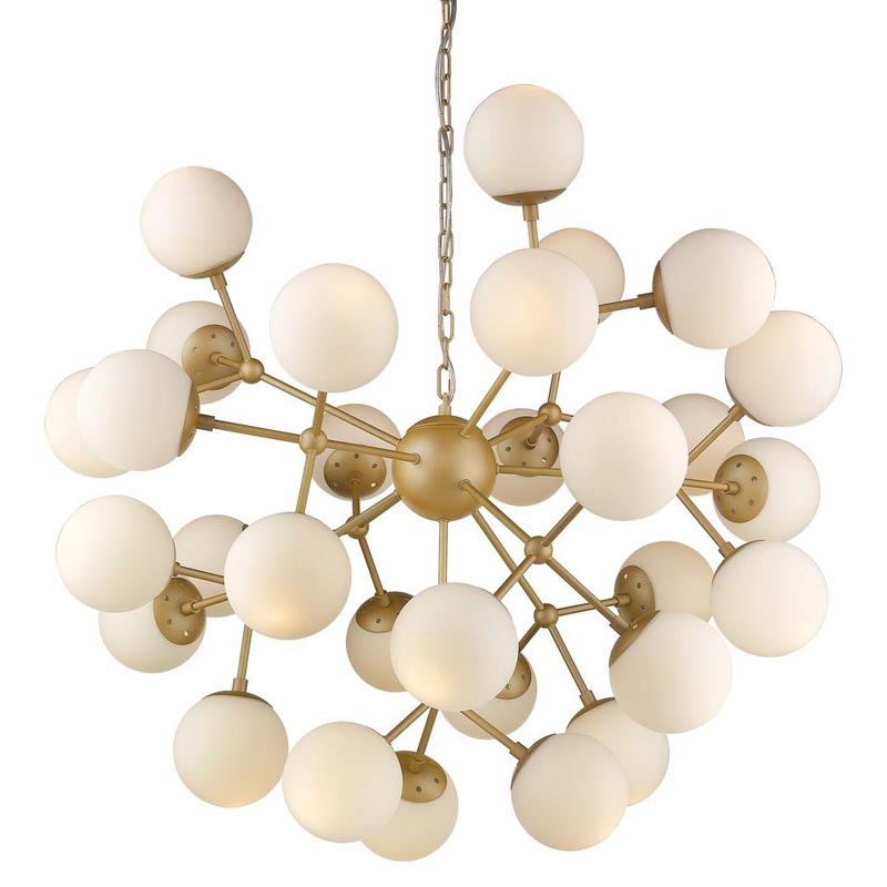 Люстра Berries Chandelier white matt 90 Золотой Белое матовое стекло в Омске | Loft Concept 