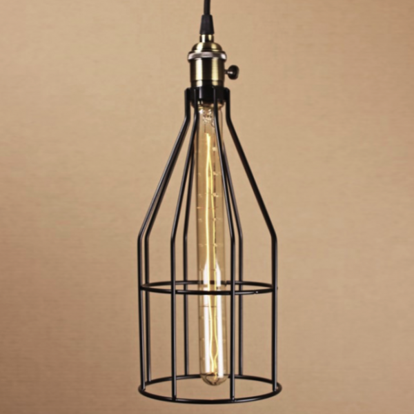 Подвесной светильник Wire Cage Pendant Twix Black Черный в Омске | Loft Concept 