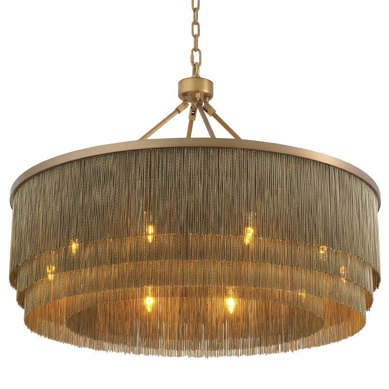 Люстра Eichholtz Chandelier Tissot L Brass Латунь в Омске | Loft Concept 