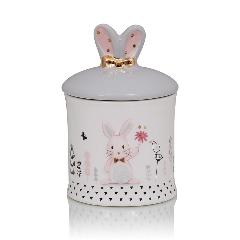 Ваза Kids Vase Bunny II Розовый пастельный Серый в Омске | Loft Concept 