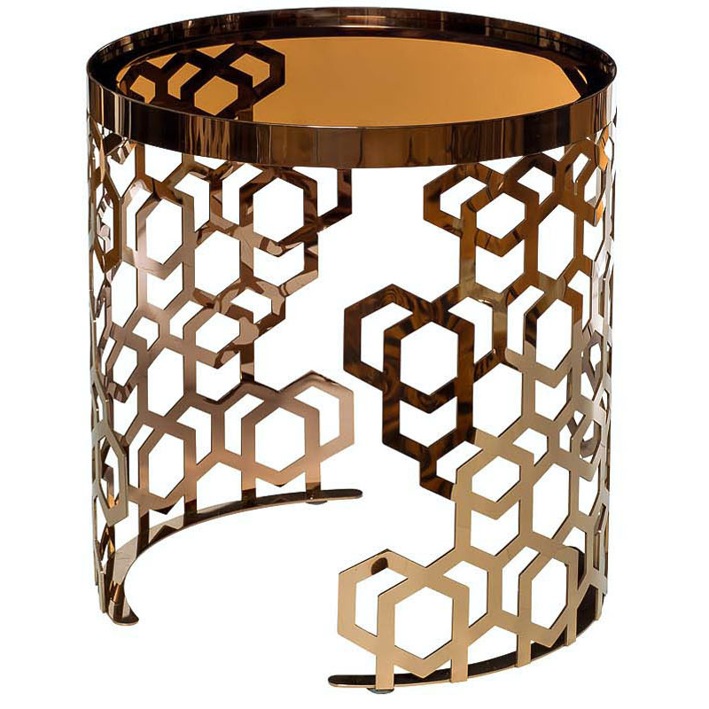 Стол Yen Geometry Table Pink Gold 50 Розовое золото Янтарь (Amber) Стол Yen Geometry Table Pink Gold 50 Розовое золото Янтарь (Amber) в Омске | Loft Concept