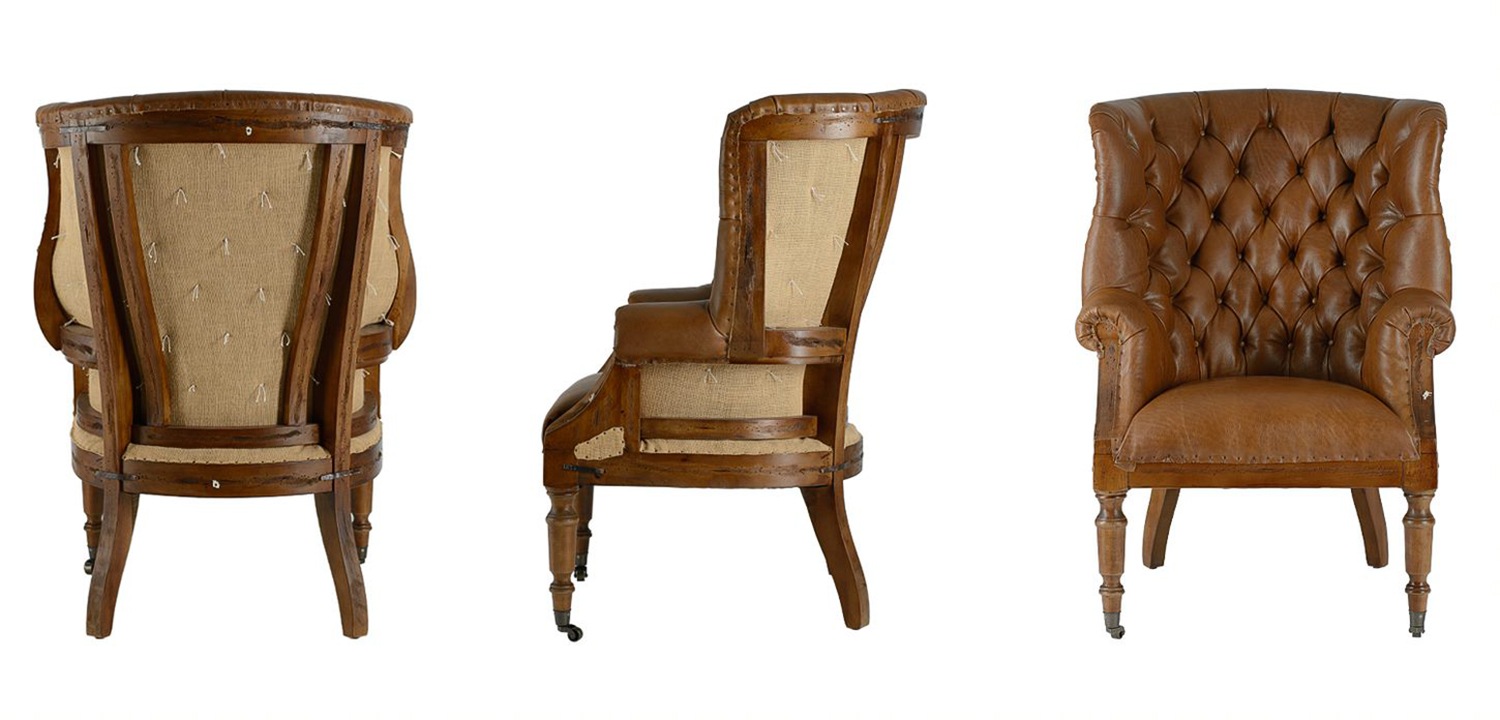 Кресло Meder Armchair натуральная кожа - фото