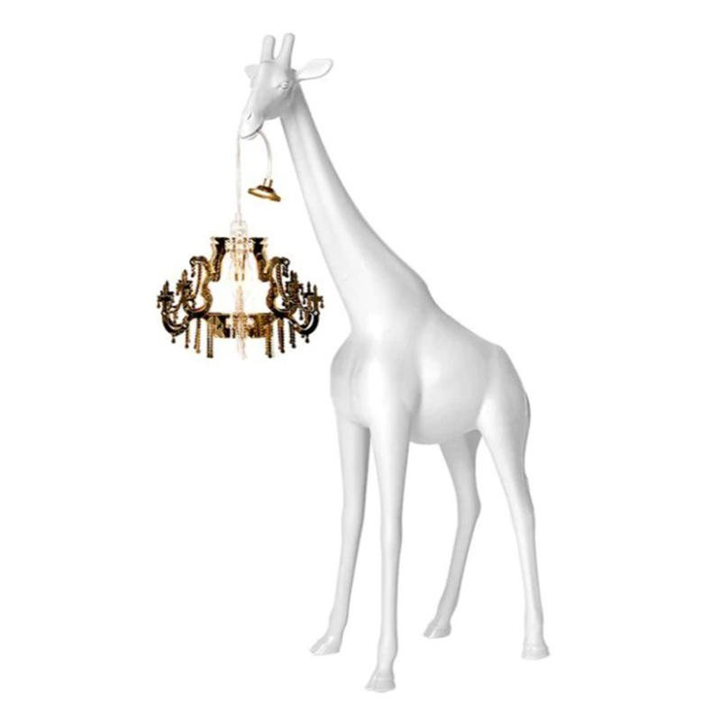 Настольная лампа белый жираф White Giraffe Table Lamp Белый в Омске | Loft Concept 