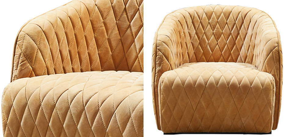 Кресло Rhombuses Upholstery Armchair Milk Caramel Кресло Rhombuses Upholstery Armchair Milk Caramel - Loft-Concept в Омске