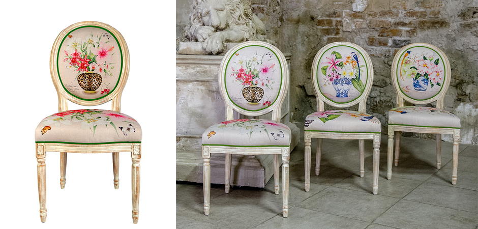 Стул Lilies and Hibiscus Stool Стул Lilies and Hibiscus Stool - Loft-Concept в Омске