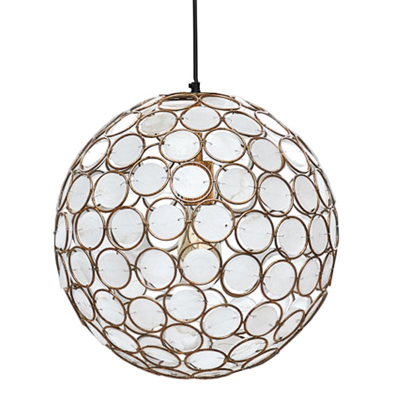 Seashell Ball pendant lamp  Белый Позолоченная ржавчина в Омске | Loft Concept 