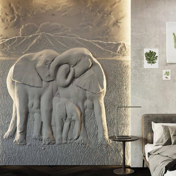 Барельеф ELEPHANTS  в Омске | Loft Concept 