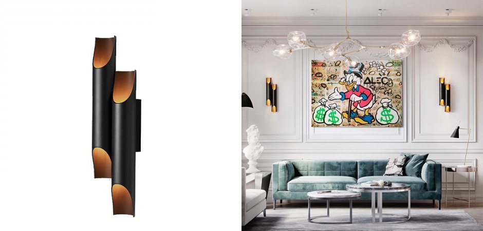 Бра Galliano Double by DELIGHTFULL Black Бра Galliano Double by DELIGHTFULL Black - Loft-Concept в Омске