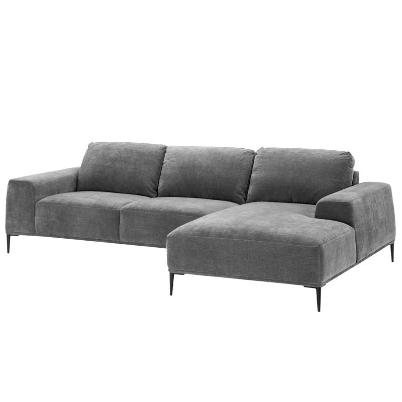 Диван Eichholtz Lounge Sofa Montado grey Серый Черный в Омске | Loft Concept 