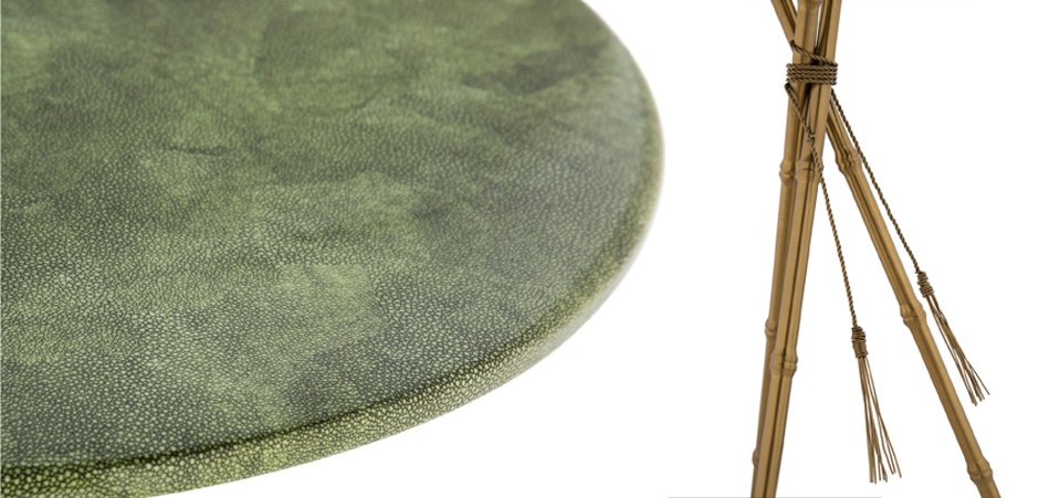 Green Stingray Skin Side Tables Green Stingray Skin Side Tables - Loft-Concept в Омске