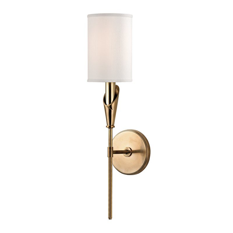 Настенный светильник Wall Sconce TATE 1311-AGB Латунь Белый в Омске | Loft Concept 