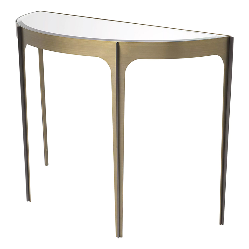 Консоль Eichholtz Console Table Artemisa Brass Латунь Зеркало в Омске | Loft Concept 