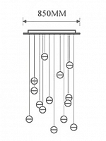 Люстра Bocci 14.14 Rectangle Pendant Chandelier Led Crystal Glass на прямоугольной планке в Омске