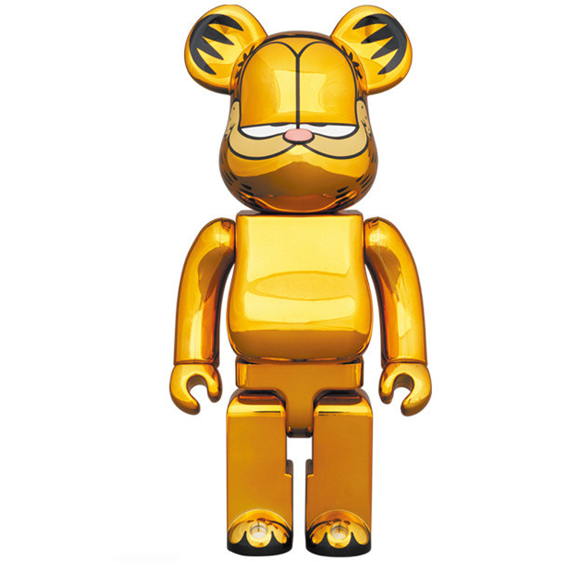 Статуэтка Bearbrick Garfield Глянцевое золото в Омске | Loft Concept 