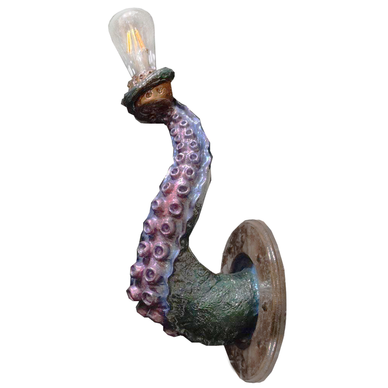 Бра Лиловый Осьминог Wall Lamp Lilac Octopus Лиловый Зеленый Коричневый винтаж в Омске | Loft Concept 