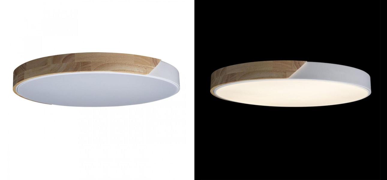 Потолочный светильник Wooden Wheels White Wood диаметр 51 - фото №2