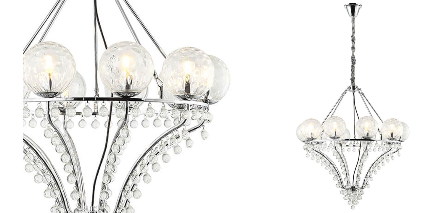 Люстра Melaine Chandelier chrome - фото