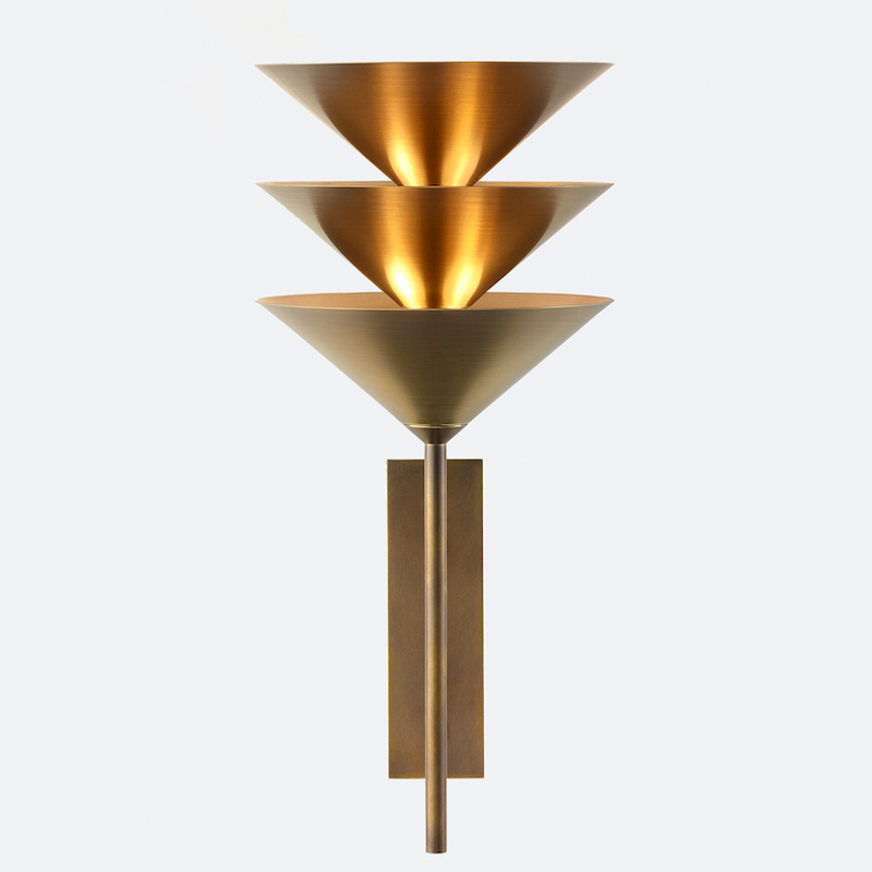 Бра WALL STACK III WALL SCONCE Латунь в Омске | Loft Concept 