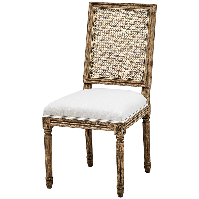 Стул French Provence Rattan Beige Stool Коричневый Бежевый в Омске | Loft Concept 