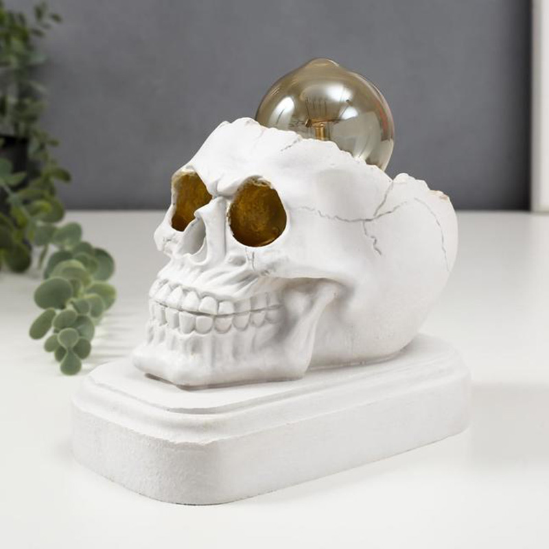 Настольная лампа White Skull Table Lamp Белый в Омске | Loft Concept 