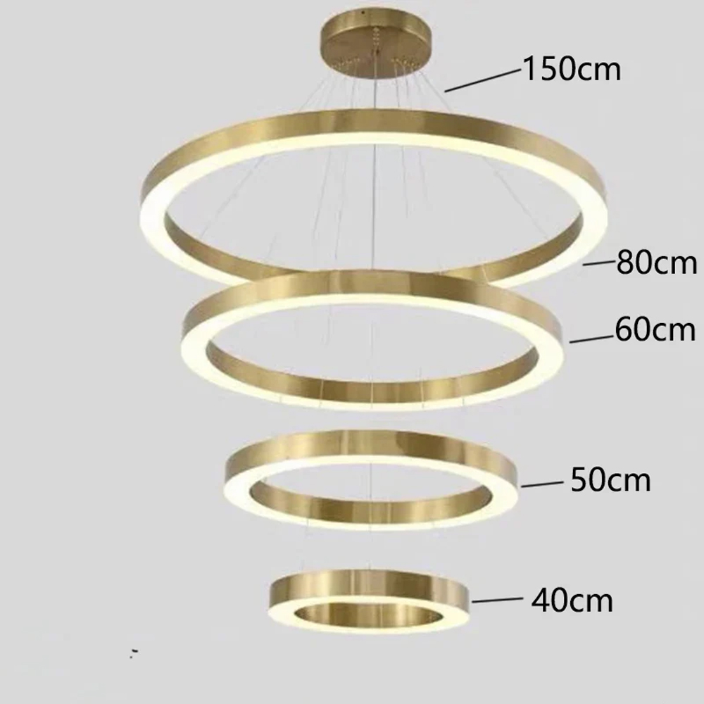 Люстра Light Ring Vertical Латунь в Омске