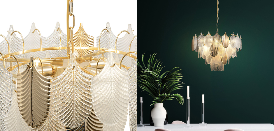 Люстра Feyar Gold Enlarged c Рельефным Стеклом Люстра Feyar Gold Enlarged c Рельефным Стеклом - Loft-Concept в Омске