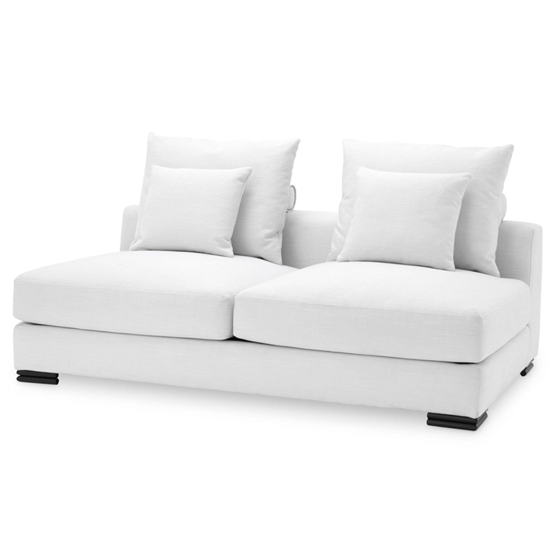 Диван Eichholtz Sofa Clifford 2-Seater white Белый Черный в Омске | Loft Concept 