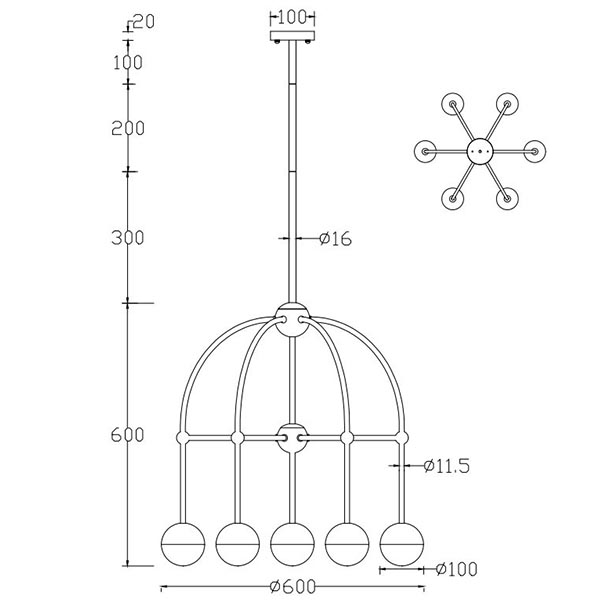 Люстра Heidy Bronze Chandelier 7 в Омске