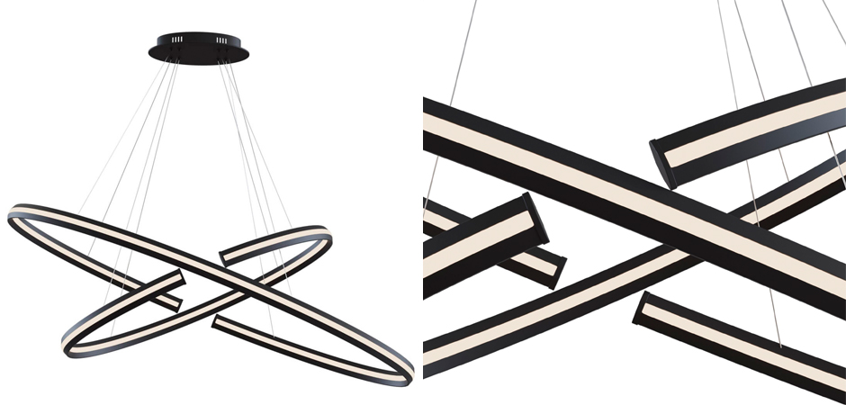 Люстра Half Ring Black & White Pendant M Люстра Half Ring Black & White Pendant M - Loft-Concept в Омске
