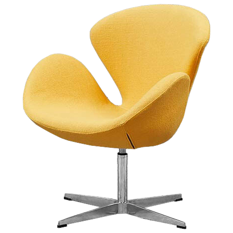 Кресло Swan Chair Yellow Желтый Хром в Омске | Loft Concept 