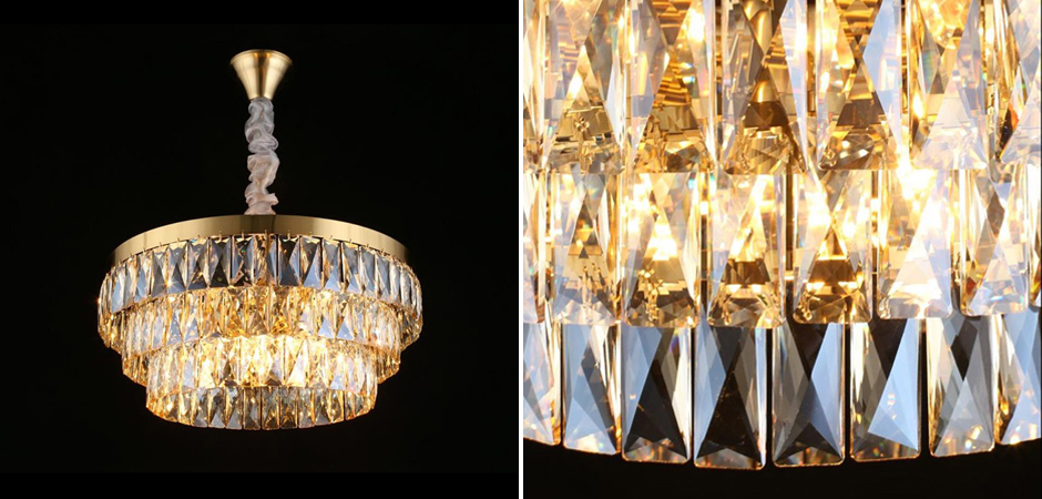 Люстра с хрустальным плафоном LUNET Bronze - фото №1