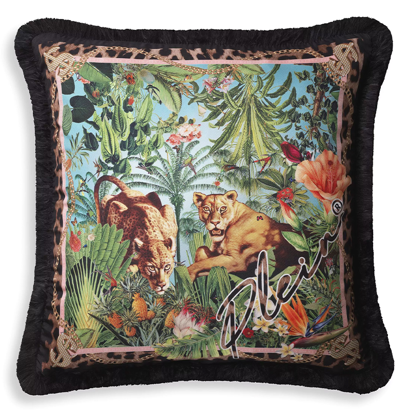 Подушка Philipp Plein Cushion Silk Exotic 50 x 50 Мульти в Омске | Loft Concept 