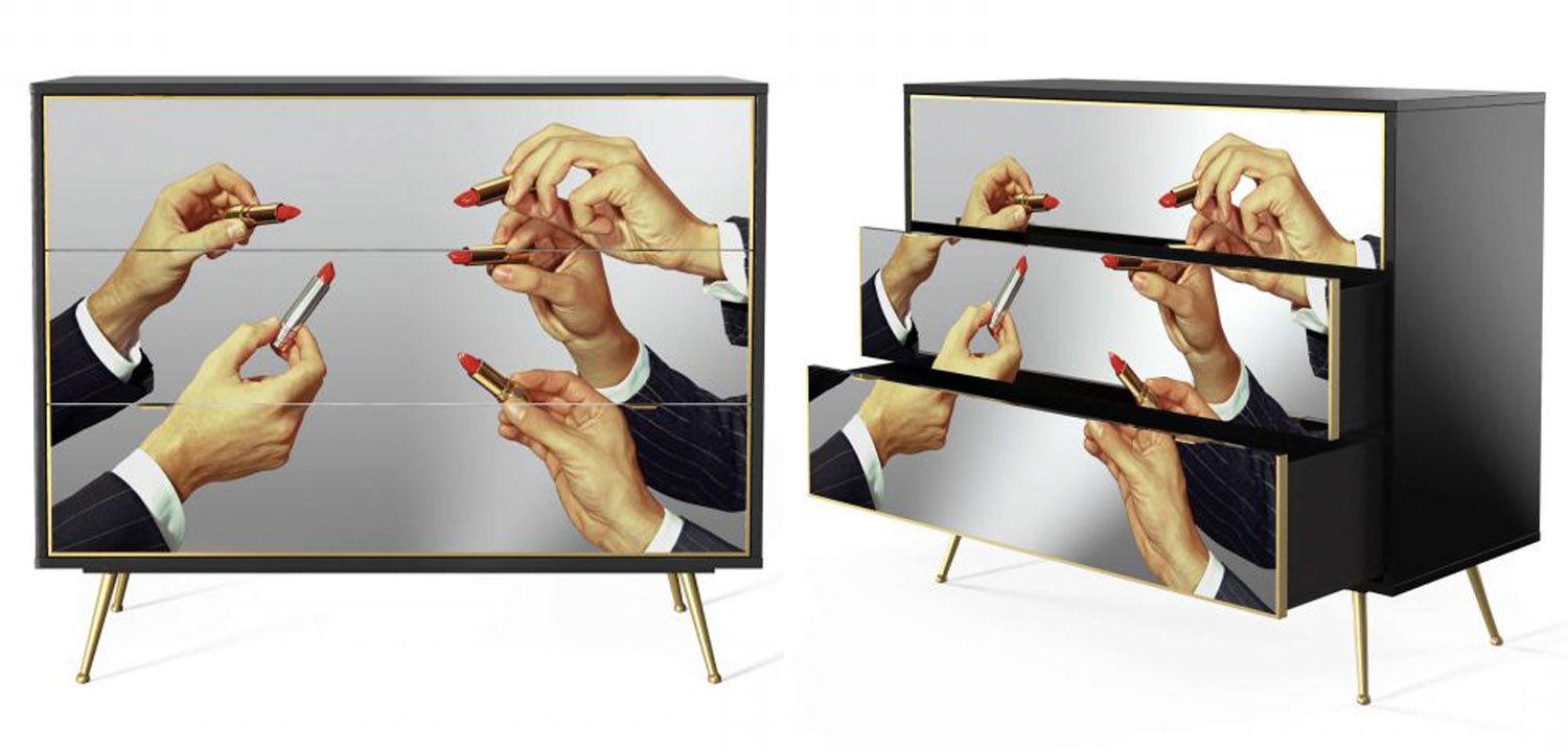 Комод Seletti Chest of Three Drawers Lipstick - фото