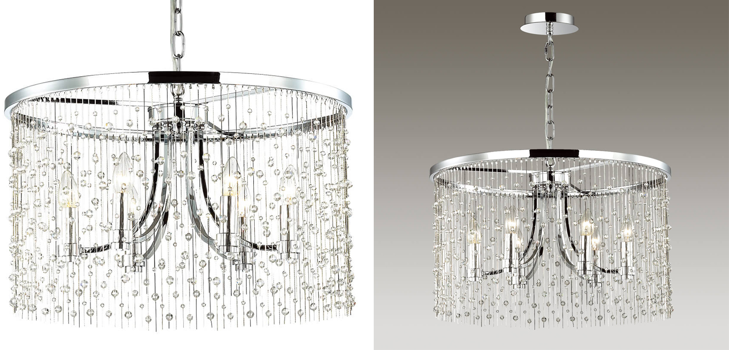 Люстра Hailstorm Rain Chandelier chrome - фото №1