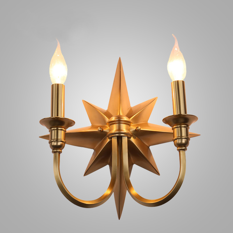 Бра Base Star Wall lamp Double Латунь в Омске | Loft Concept 