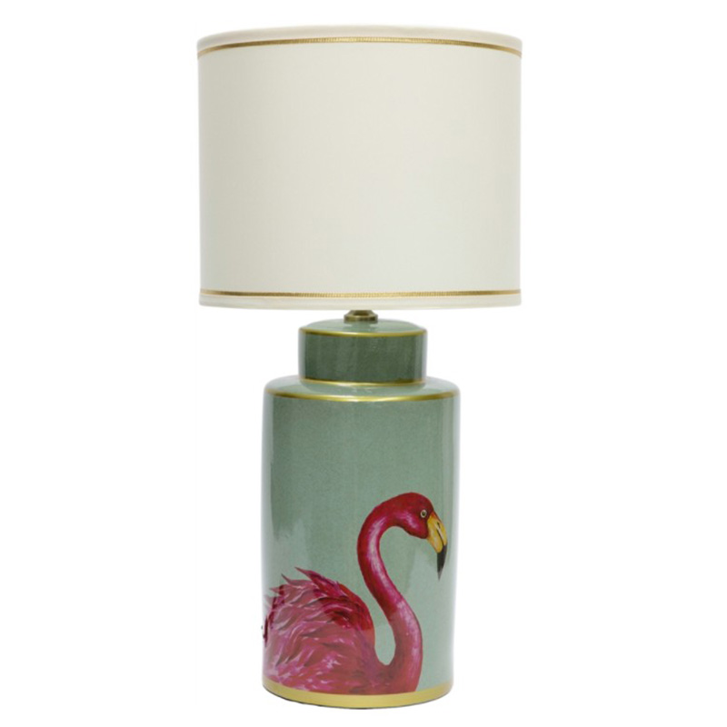 Настольная лампа Flamingo Table lamp Розовый Бирюзовый Белый Золотой в Омске | Loft Concept 