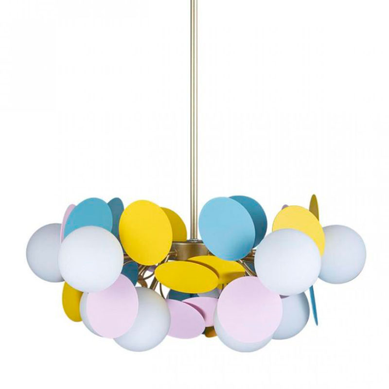 Люстра MATISSE Chandelier multicolor 10 ламп Мульти Золотой в Омске | Loft Concept 