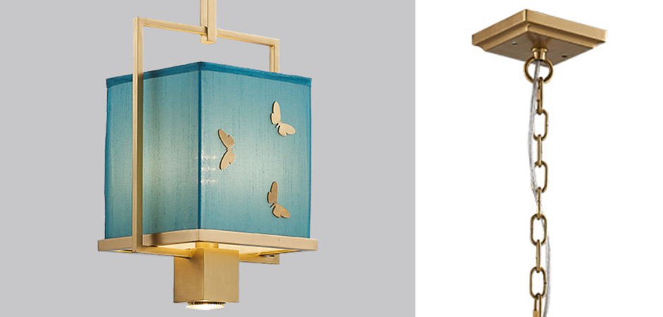 Светильник с бабочками Butterflies Blue Background Hanging lamp Светильник с бабочками Butterflies Blue Background Hanging lamp - Loft-Concept в Омске