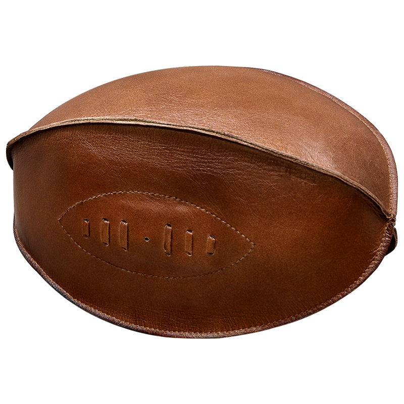 Аксессуар мяч для регби Leather Rugby Ball Коричневый в Омске | Loft Concept 