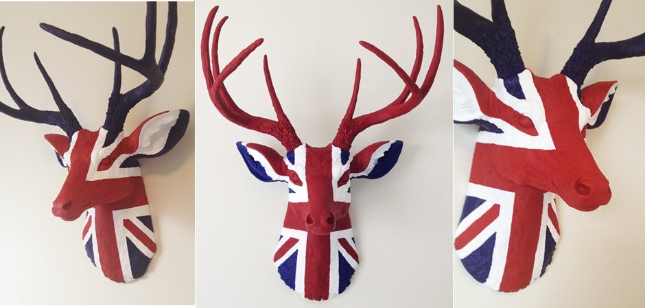 Голова оленя - Union jack Голова оленя - Union jack - Loft-Concept в Омске