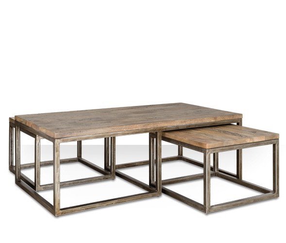 Журнальный стол Industrial Metal Rust Triple Table  в Омске | Loft Concept 