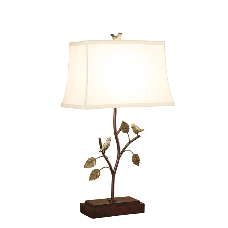 Настольная лампа Bird Talk Table lamp Белый Коричневый Латунь в Омске | Loft Concept 