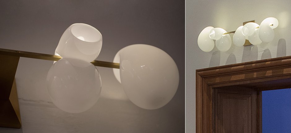 Бра White glass trap 5 Wall Lamp Бра White glass trap 5 Wall Lamp - Loft-Concept в Омске