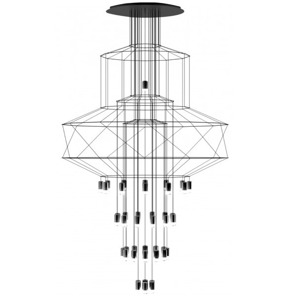 Люстра Wireflow Chandelier 0374 Suspension lamp Черный в Омске | Loft Concept 