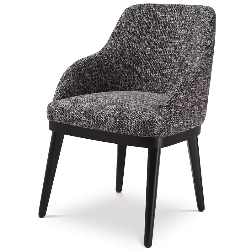 Стул Eichholtz Dining Chair Costa Cambon Black Серый Черный в Омске | Loft Concept 