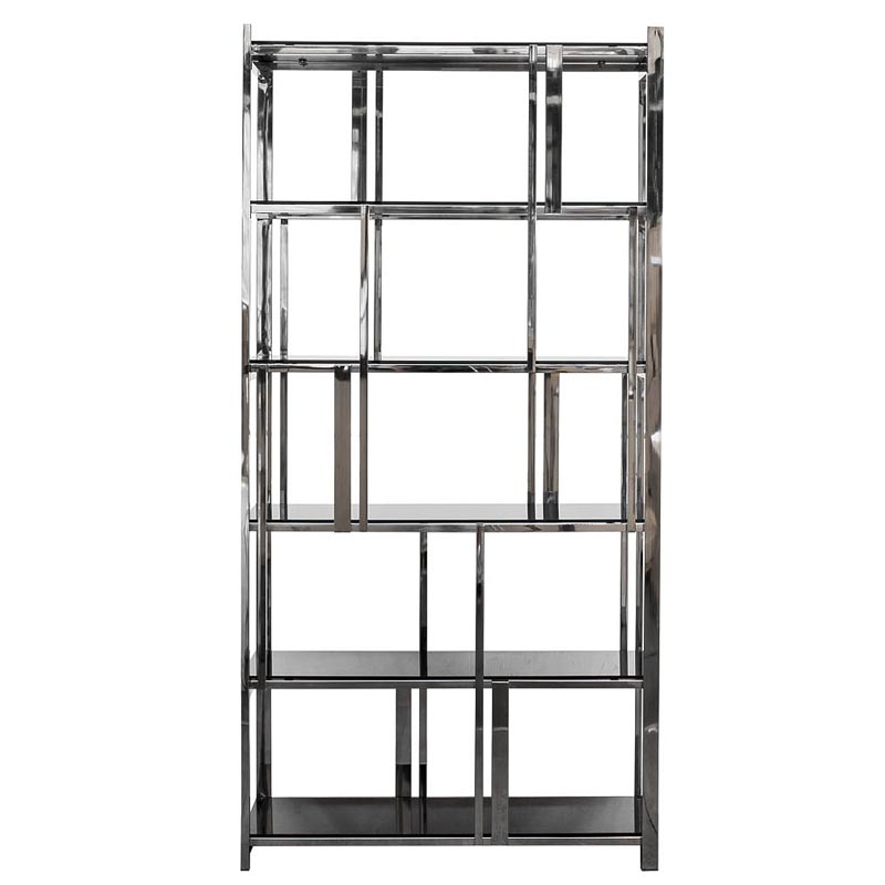 Стеллаж Kenton Rack Хром Черный в Омске | Loft Concept 