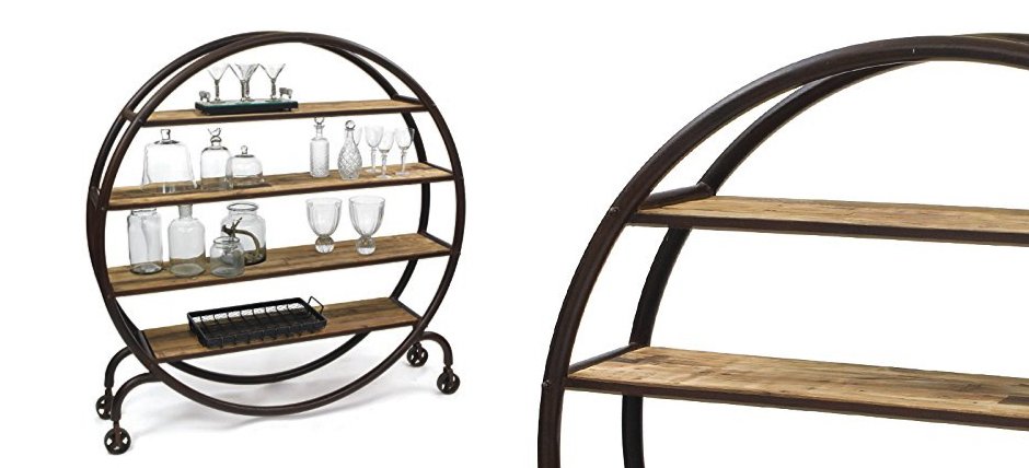 Стеллаж Industrial Metal Round Bookshelf Стеллаж Industrial Metal Round Bookshelf - Loft-Concept в Омске